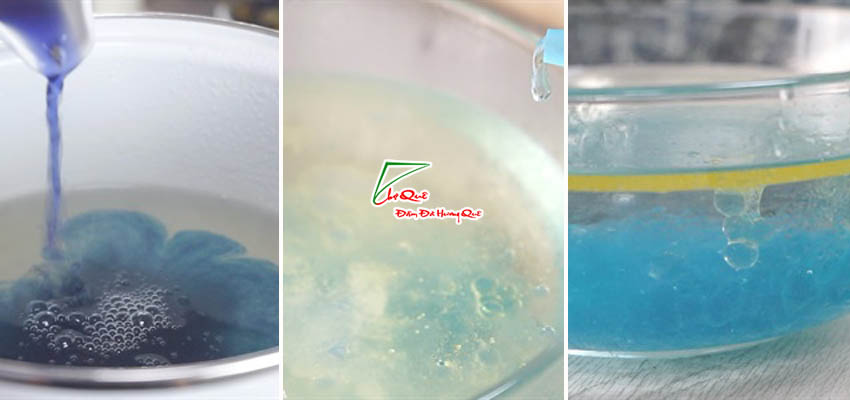 Tạo h&igrave;nh tr&acirc;n ch&acirc;u thủy tinh hoa đậu biếc